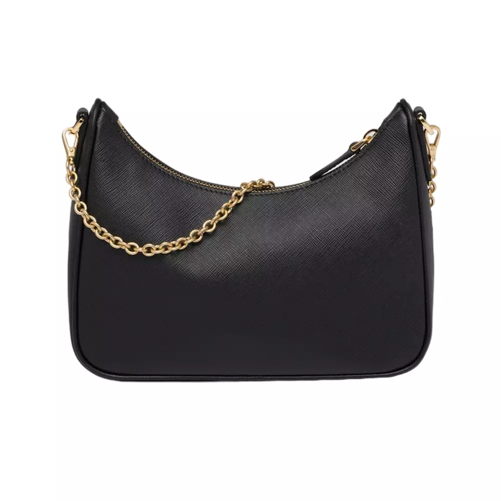 Re-Edition 2005 Saffiano Leather Bag Black