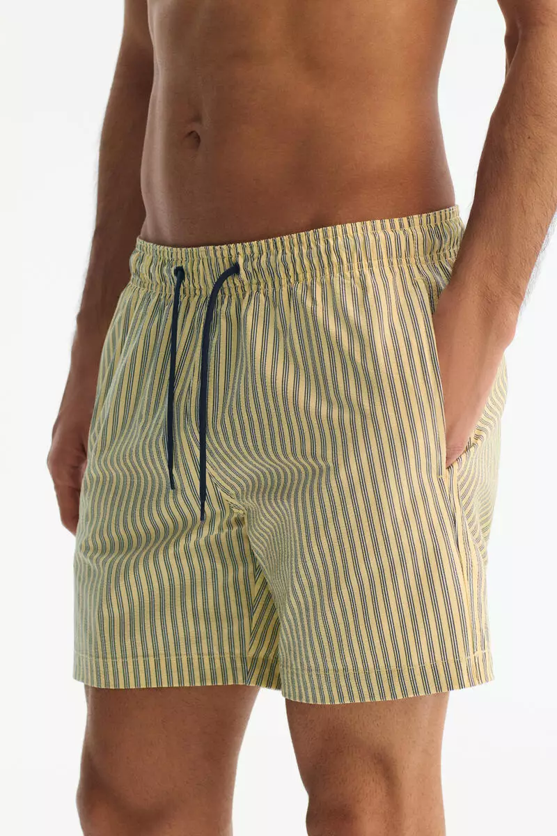 Seersucker swim shorts