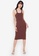 ZALORA BASICS brown Tie Back Midi Dress AD6CCAAD193D7FGS_1