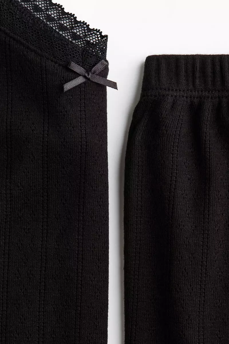 Cotton pointelle pyjamas