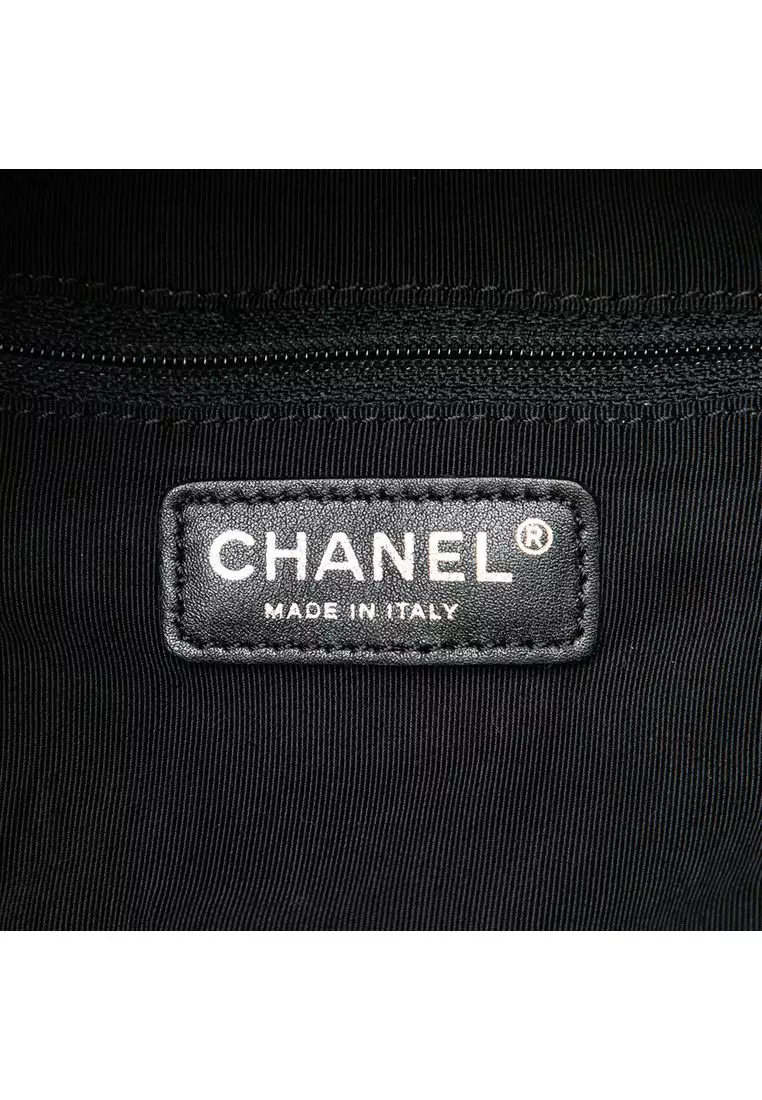 Pre-Loved Chanel Striped Canvas Coco Paris Handbag