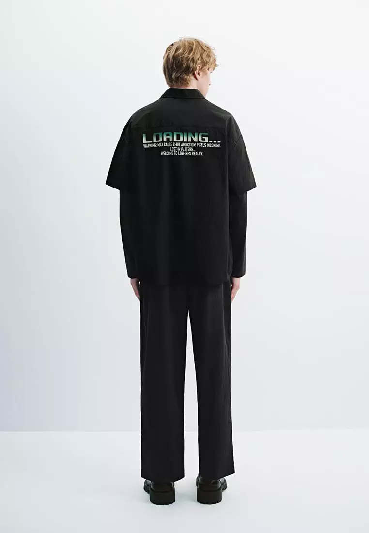 合体型开襟衬衫