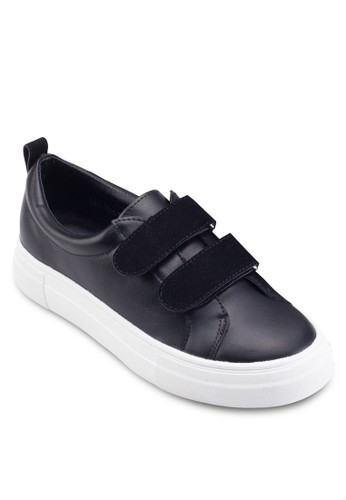 Texturzalora 台灣ed Strap Over Velcro Sneakers, 女鞋, 鞋