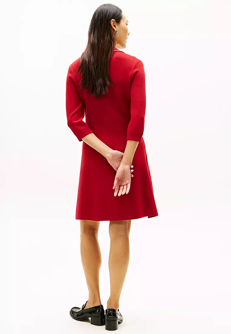 恤衫領毛衣連身裙 - TH Mainline