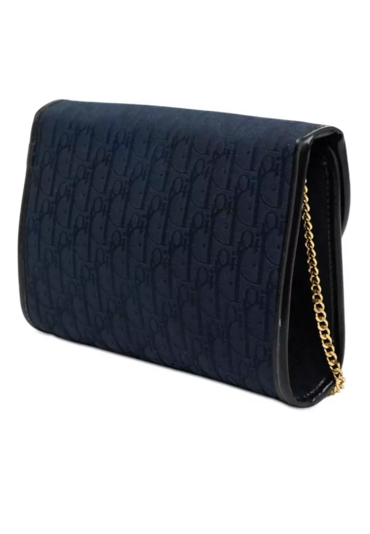 Pre-Loved Dior Diorissimo Trotter Canvas Chain Crossbody