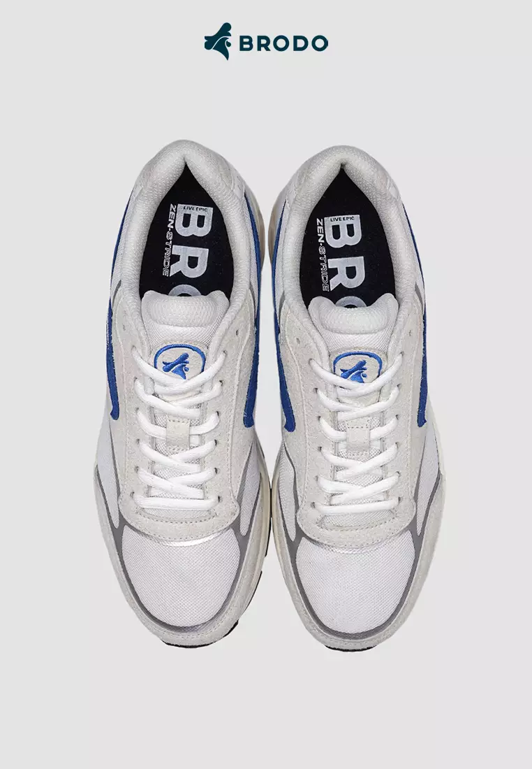 BRODO - Sneakers Ace Nova White Blue OWS
