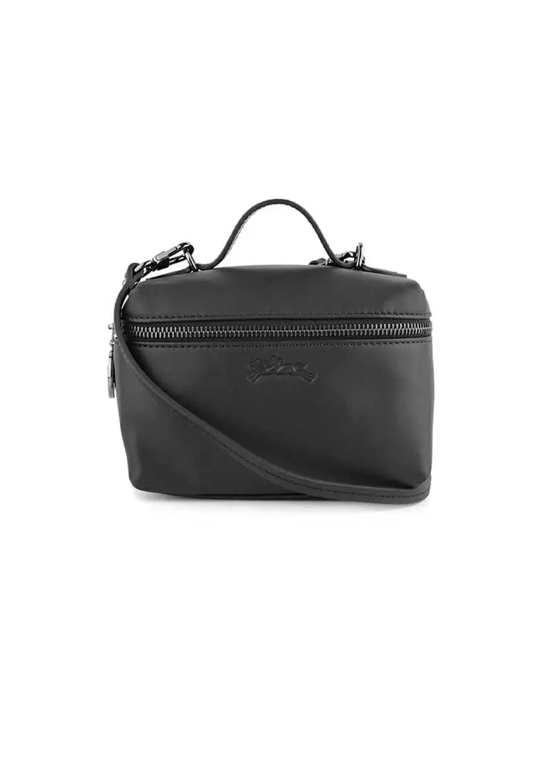 Buy LONGCHAMP Le Pliage Extra XS Vanity Leather Handbag Black