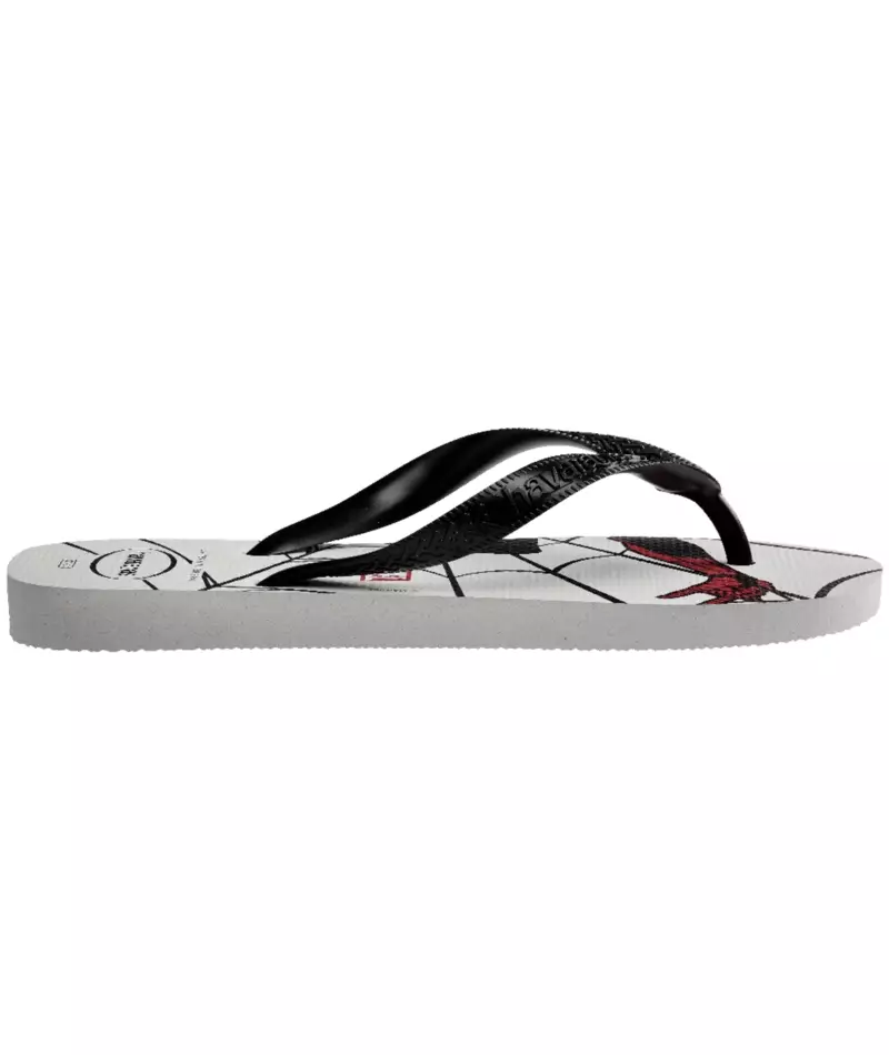 Havaianas 0128 - Top Marvel Logomania White/Black - Sandal Anak