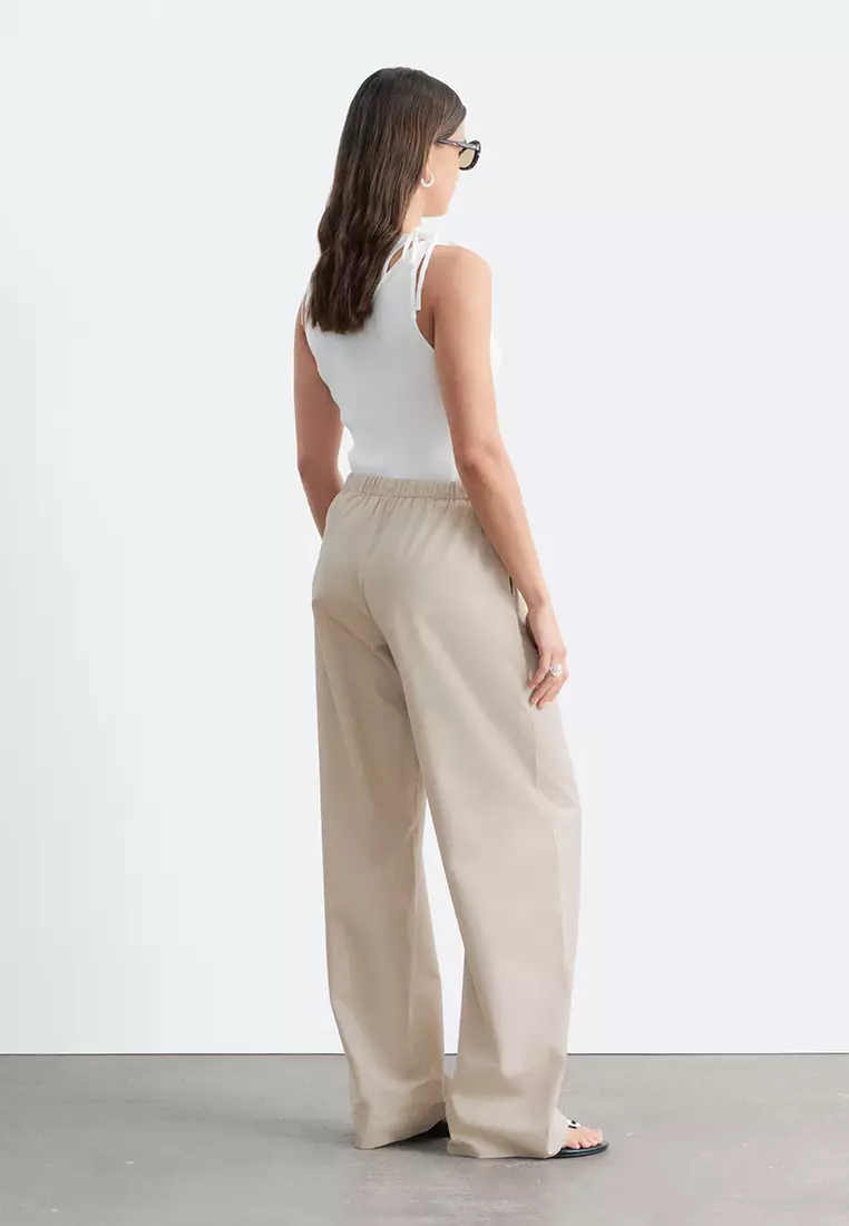 Cotton Twill Drawstring Trousers