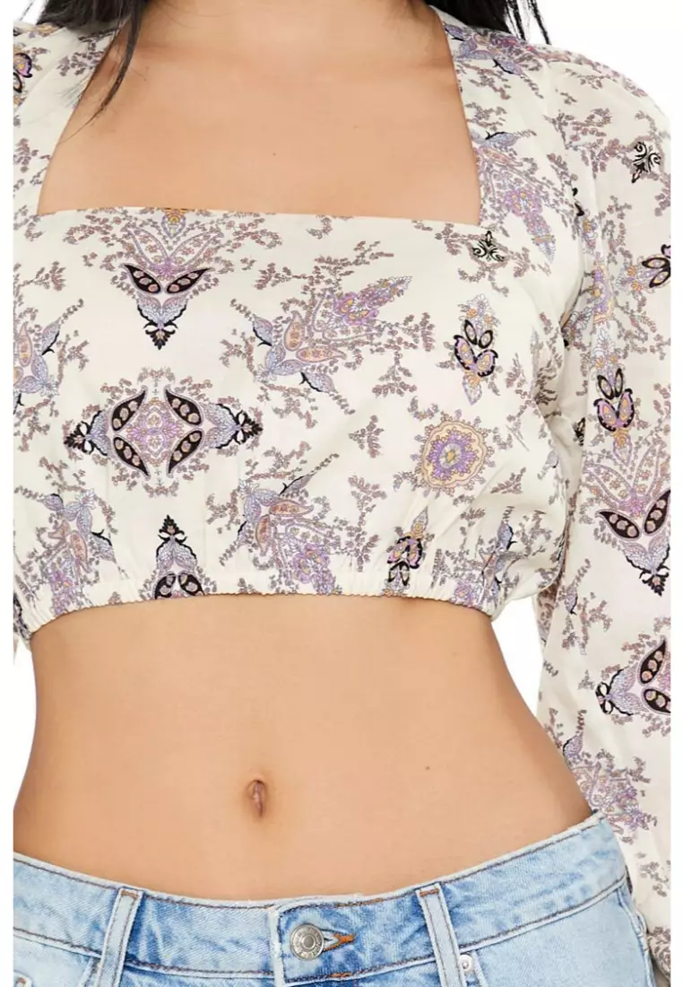 Forever 21 lace up crop top online