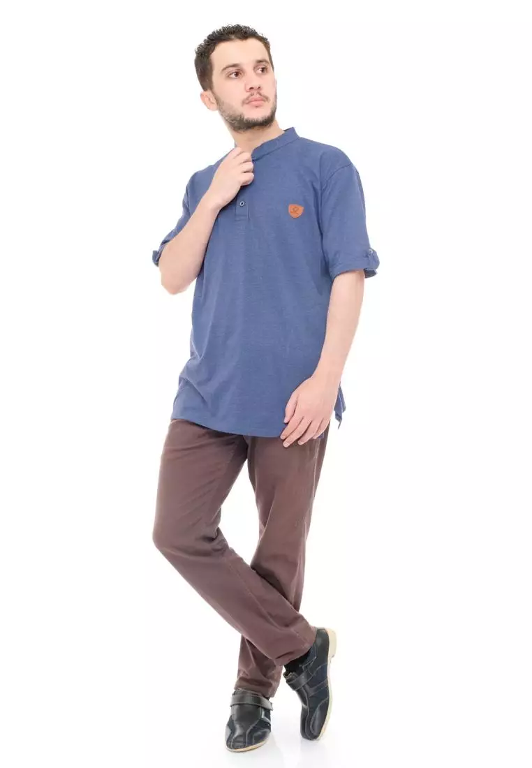 Kaos Koko Gamis Muslim Pria Ulwan - Biru