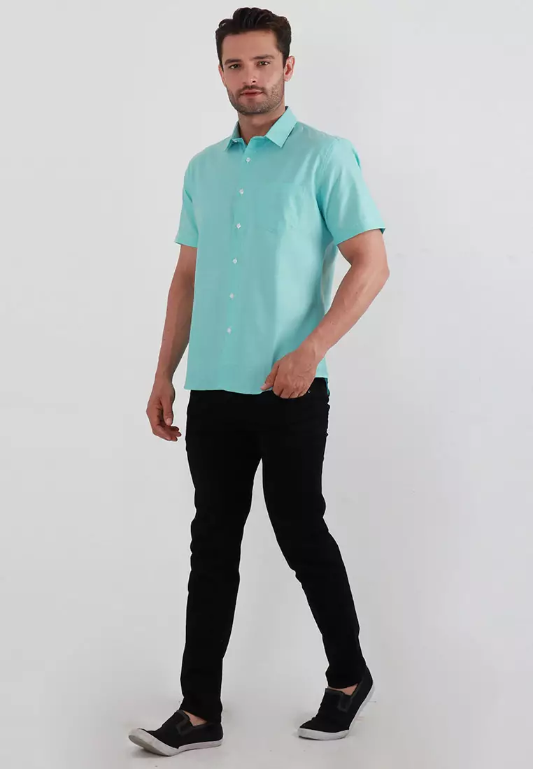 MAGINOT OXFORD TOSCA 1.0 Kemeja Casual Slim Fit Lengan Pendek