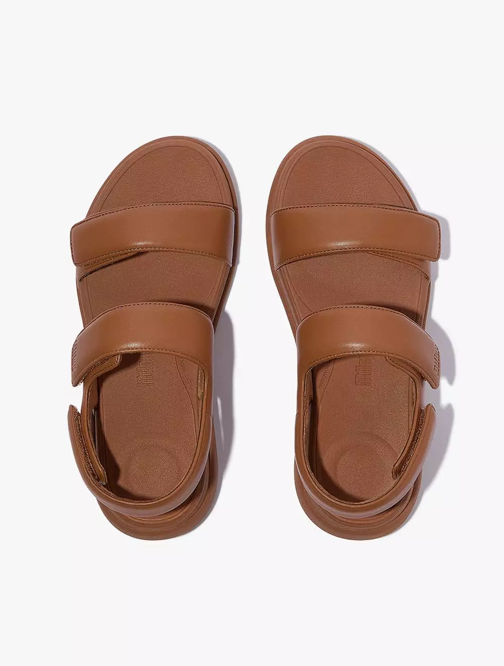 Fitflop F-Mode Go Adjustable Flatform Back-Strap Sandals - Deep Tan