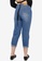 MISSGUIDED blue Petite Riot Knee Rip Mom Jeans EDE2CAA9B786F9GS_1