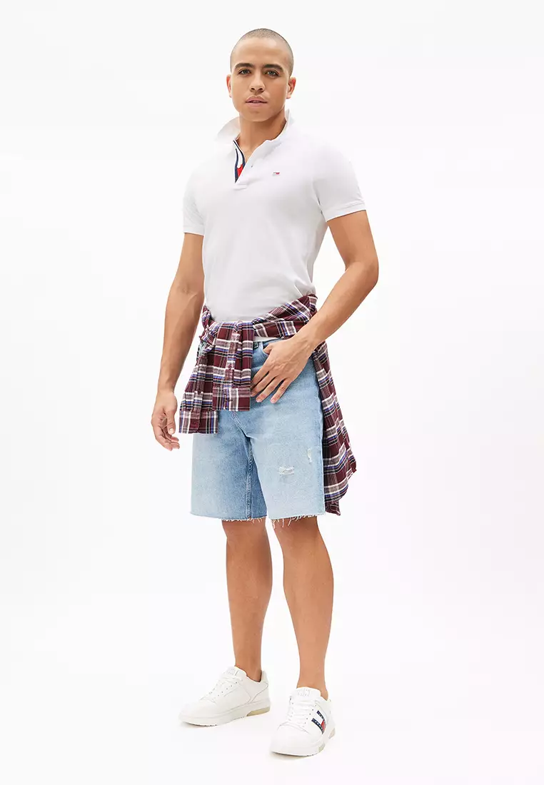 Pure Cotton Slim Fit Polo Shirt - Tommy Jeans