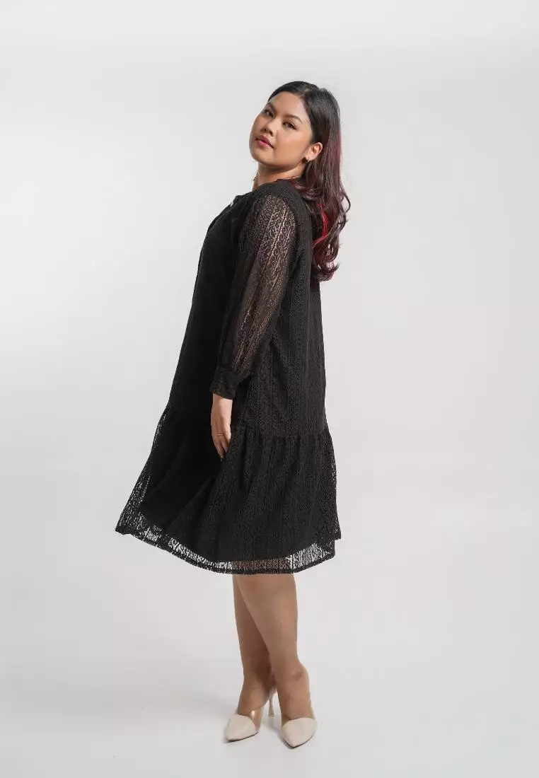 Plus Size Party Dress Porta Black