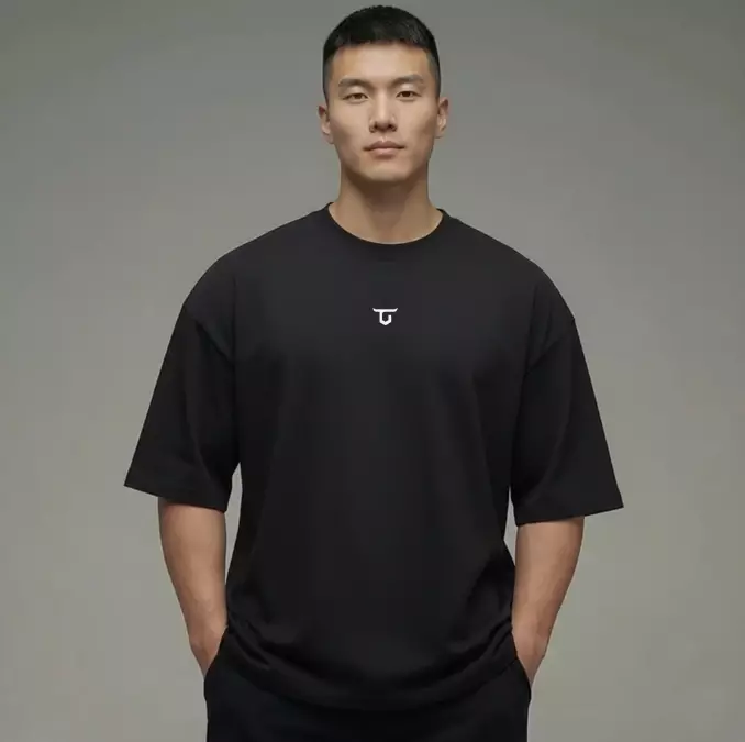 THIRDDAY Kaos Oversize Gym Kalcer Cotton Hybrid 240gsm "lift metal" hitam MTZ05