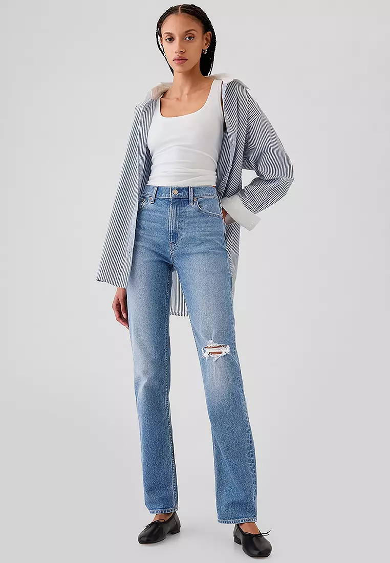 90s Straight High Rise Jeans