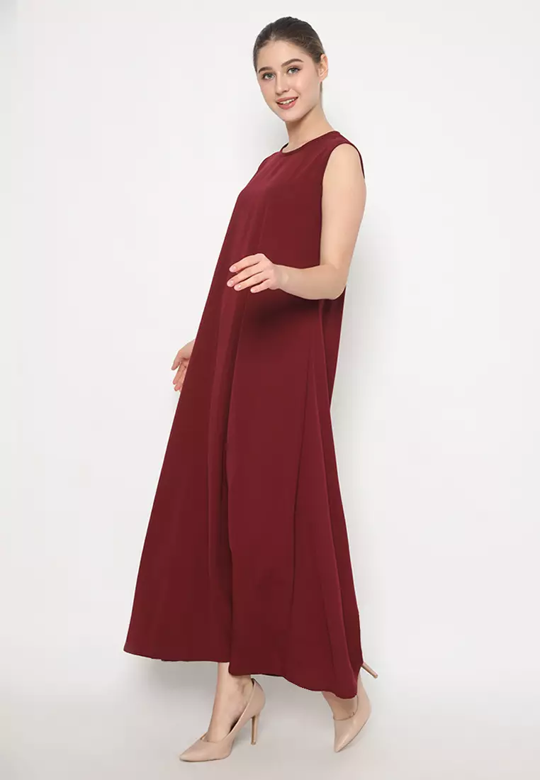 Lavani Manset Dress Maroon