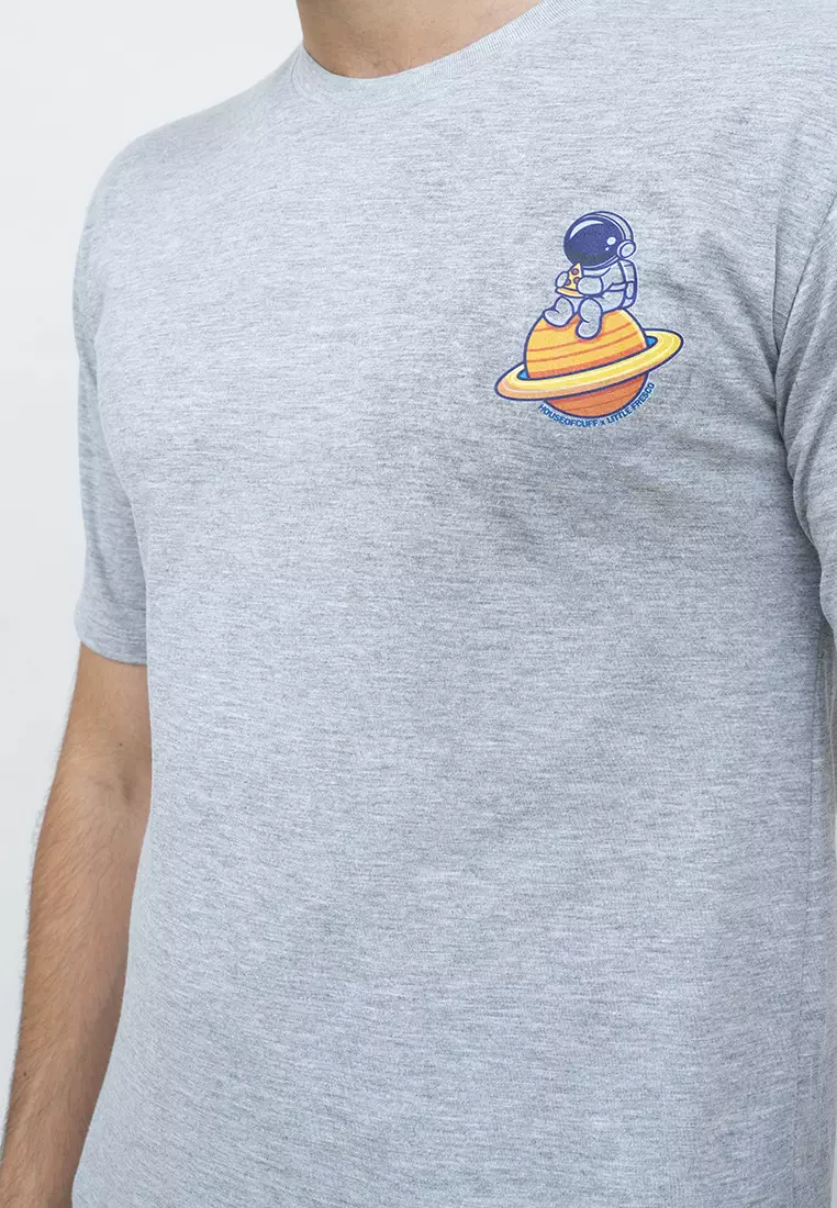 kaos pria lengan pendek Grey Some Space houseofcuff X little fresco