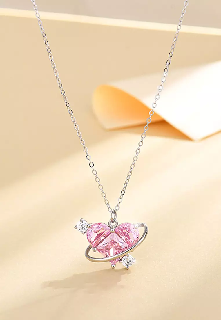 Kalung Wanita Original Anti Karat Love Planet Necklace Wanita Kotak Indah COD