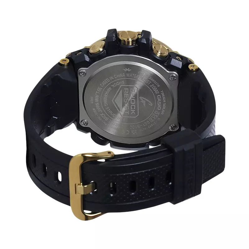 Jam Tangan Pria Casio G-Shock GST-B100GB-1A9DR G-Steel Tough Solar Men Black Dial Black Resin Band