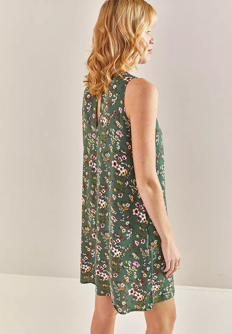 Viscose Sleeveless Mini Dress