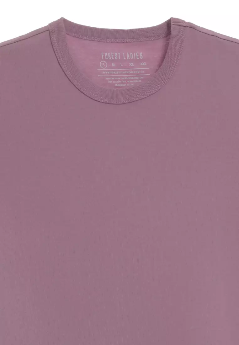 Forest Ladies Premium Cotton Round Neck Tee - 822435-76SmokedPurple