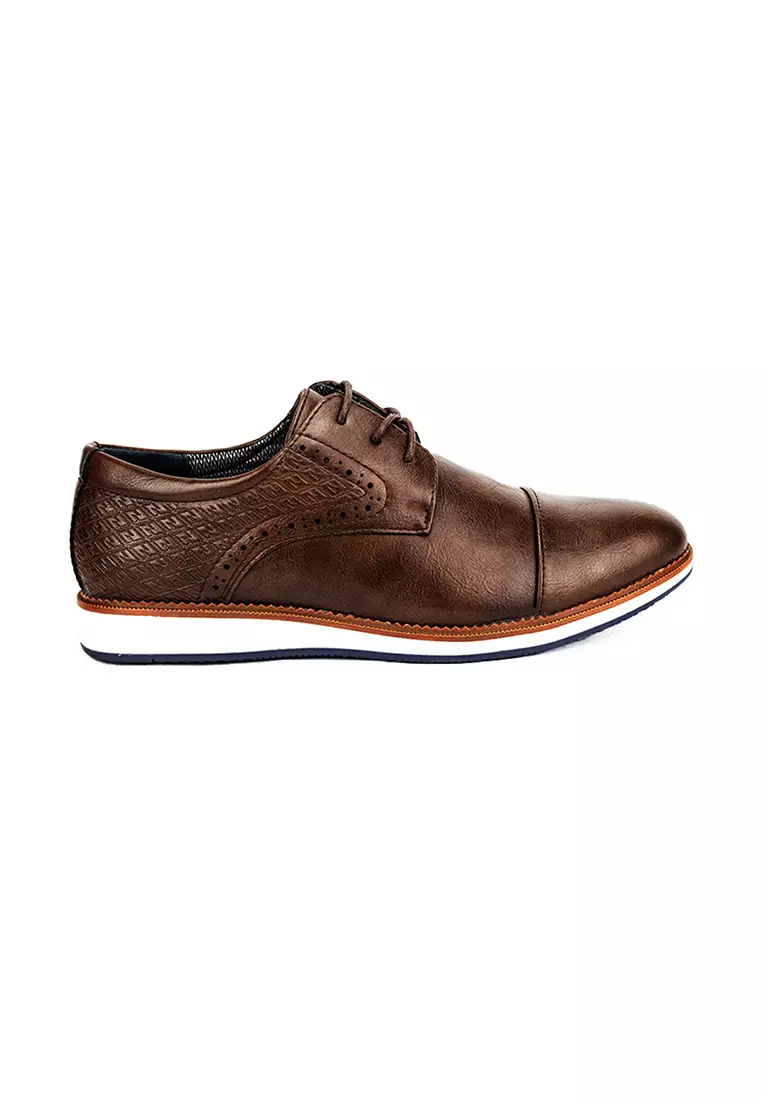 Discount on Mario D' boro Runway  shoes - SKU: Men's Casual Oxford Shoes MW 24214 Dark Brown C43