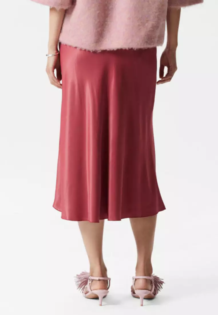 Satin Midi Skirt