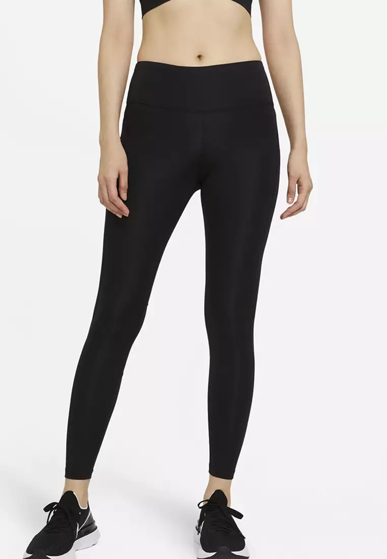 Black Solid Polyester Spandex Women Slim Fit Tights - Selling Fast