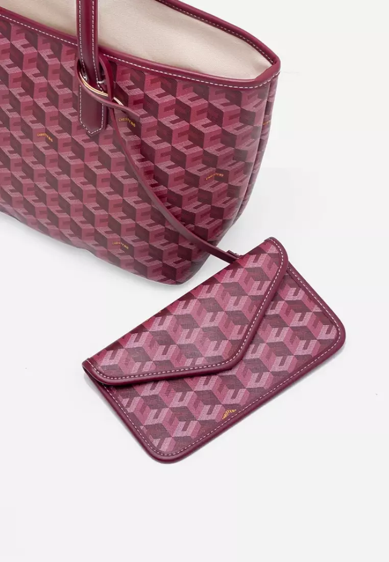 Russo Medium Tote Bag Burgundy