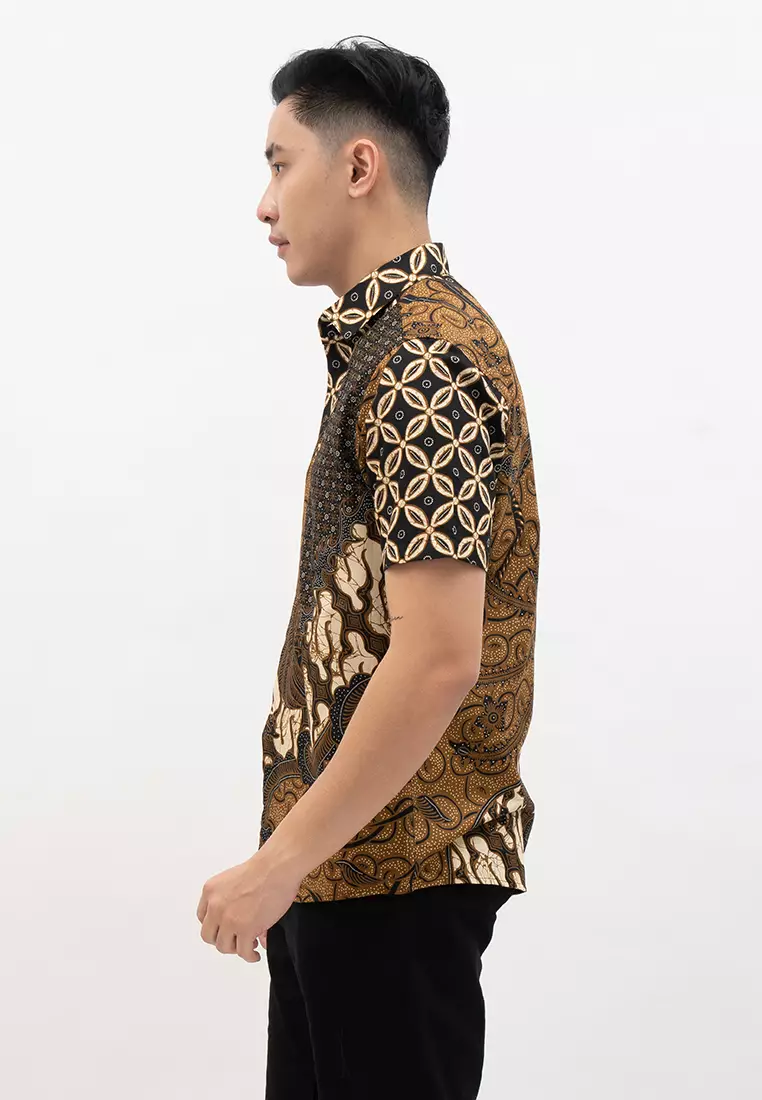 Hadinata Batik Pria Kemeja Pendek Manggala Maharani
