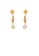Glamorousky white Fashion Elegant Plated Gold Irregular Geometric Shell Tassel Imitation Pearl Earrings with Cubic Zirconia 4372BACBE37557GS_1
