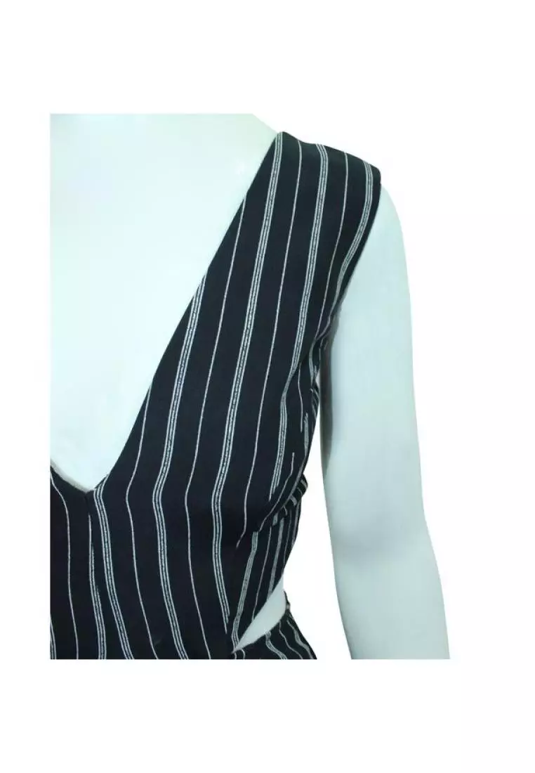 Reformation sales striped jumpsuit