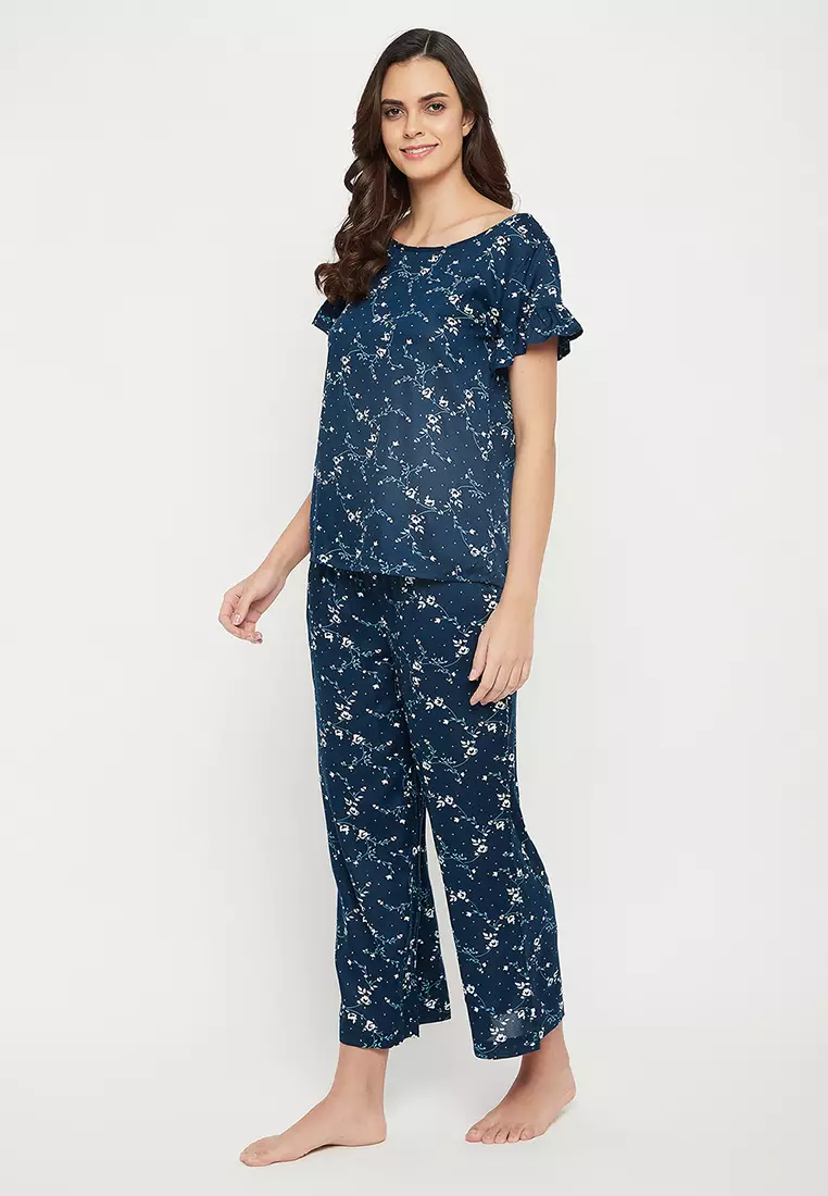 Pyjama Sets Rich Nightwear Men's Cotton Long Pyjamas – Light Blue