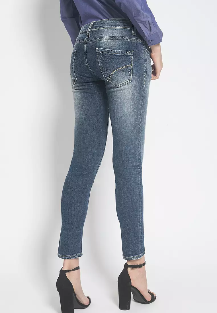 LGS - Celana Panjang Jeans - Warna Hitam - Aksen Washed - Slim Fit - Jeans Premium - LPJ.400.001.A149.30.C