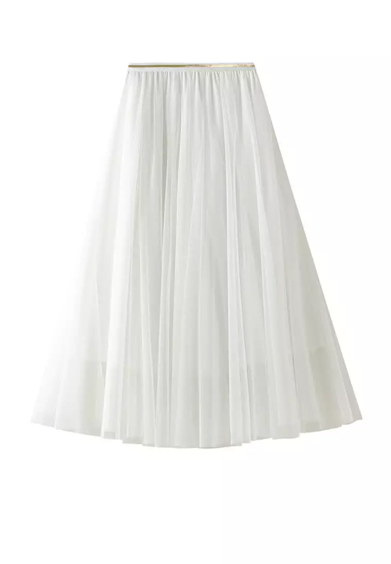 Summer's Favorite White High-Waisted Maxi Skirt