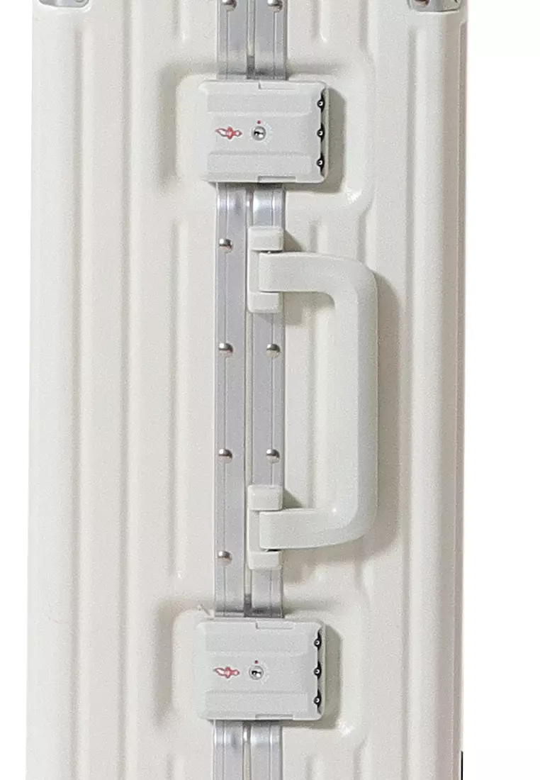 Barayev Koper Alumunium Frame Size 20 Inch Travel Bag Unisex Large Compartment  TSA Lock Material Polycarbonate ORIGINAL - White