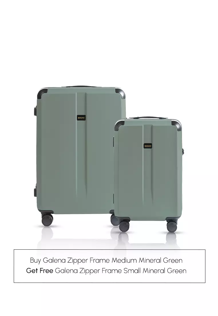 [SPECIAL OFFER] Bagasi Galena Zipper Frame Medium Mineral Green get Free Bagasi Galena Zipper Frame Small Mineral Green