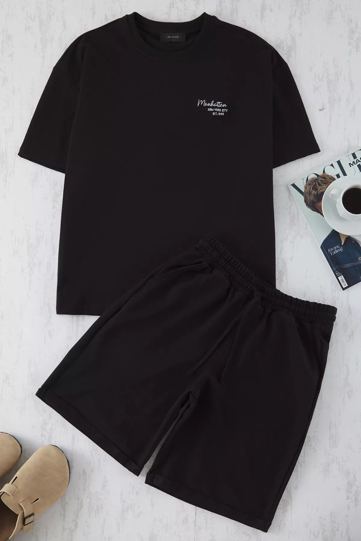 Oversize/Wide Cut City Embroidered Tracksuit Set