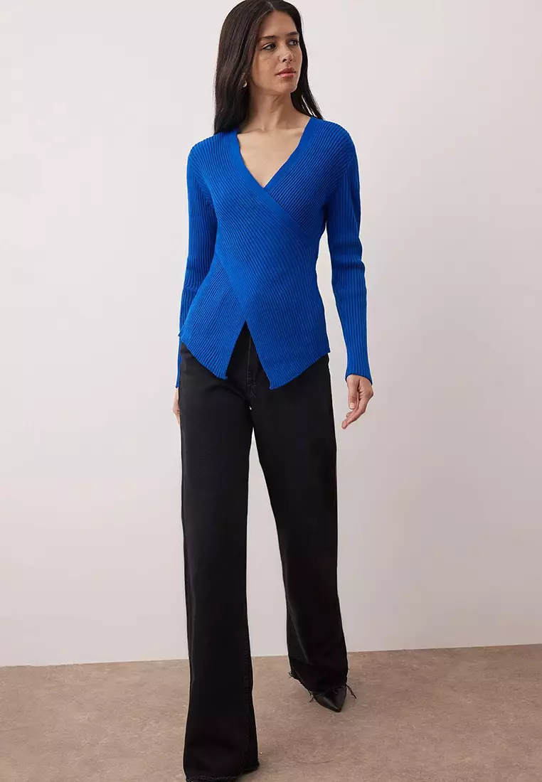 Saks*1 Fitted/Bodycon Double-Breasted Slim Knit Sweater Twoaw26Kz178
