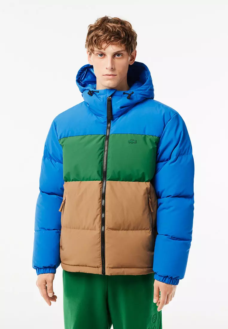Buy Lacoste Hooded Colourblock Down Jacket Online ZALORA Malaysia
