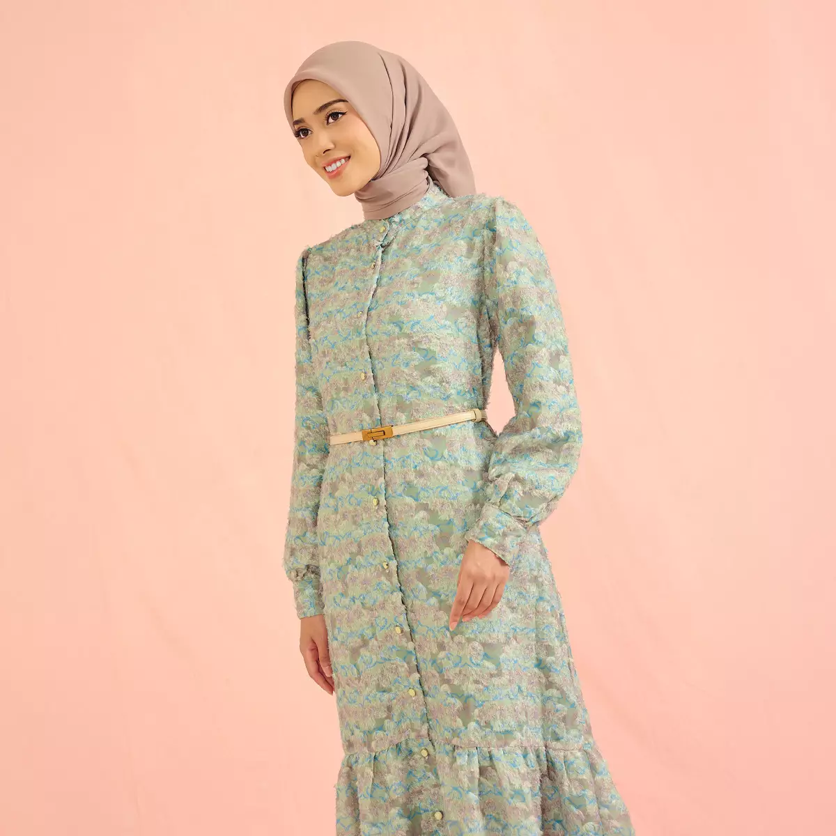 [Raya Collection] ZM Zaskia Mecca - Ruvina Lime Green - Gamis Wanita - Primadona Series Edisi Lilya Senja