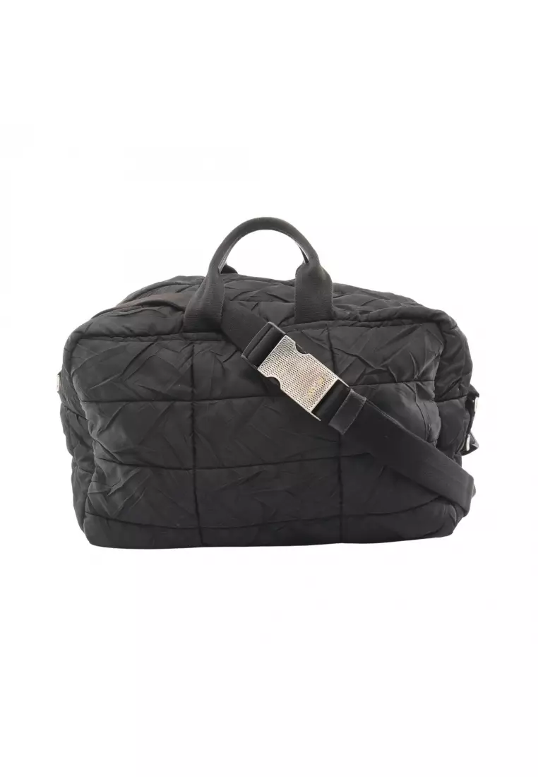 Prada Pre-Loved Prada TESSUTO 2WAY Boston bag Nylon black 2026