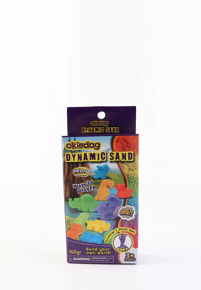 Okiedog Dynamic sand dino set (150g) - Mainan Pasir Anak