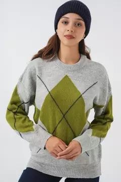 Light Gray/Olive Green