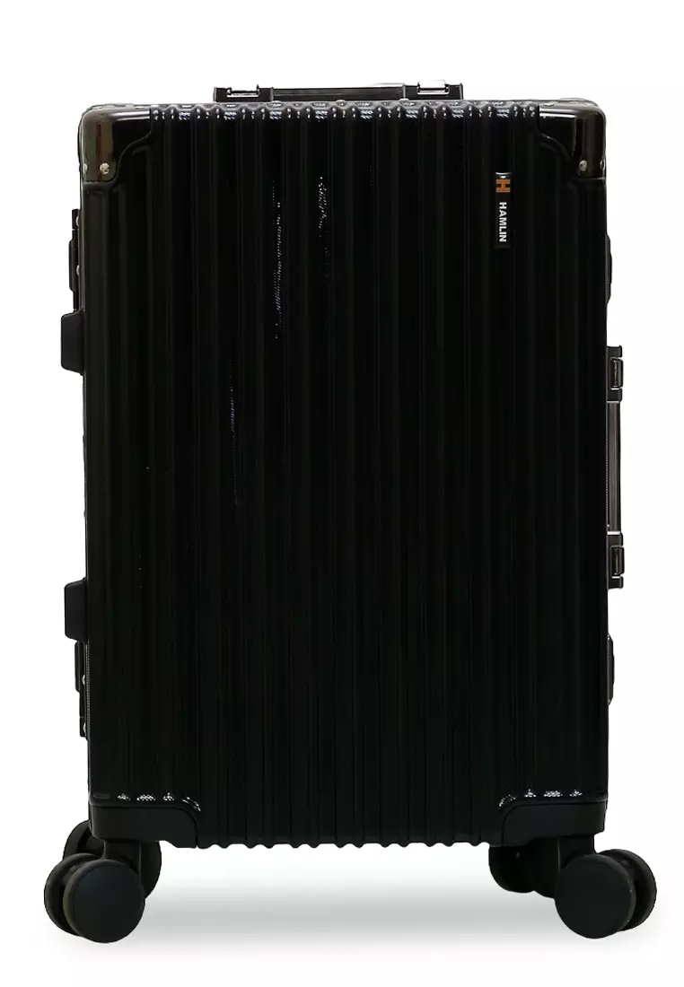 Carlton Koper Alumunium Frame Size 20 Inch Suitcase Unisex TSA Lock Material Polycarbonate ORIGINAL - Black