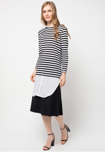 Two-Toned Stripe Dress