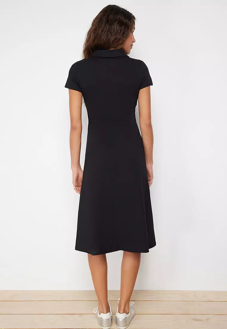 Short Sleeves Midi Dress